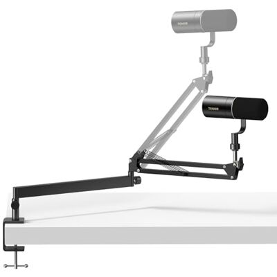 TONOR Micrófono Boom Arm, Brazo Mic de Bajo Perfil, Soporte Microfono Mesa para Podcast/Streaming/Estudio Grabación/Studio, Totalmente Ajustable 360 ° Giratorio 90 ° Plegable, 38 cm +35cm, Negro,T20LP TONOR Micrófono Boom Arm, Brazo Mic de Bajo Perfil, Soporte Microfono Mesa para Podcast/Streaming/Estudio Grabación/Studio, Totalmente Ajustable 360 ° Giratorio 90 ° Plegable, 38 cm +35cm, Negro,T20LP