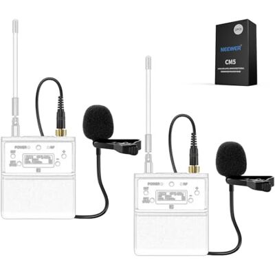 NEEWER Micrófono Lavalier Solapa (Paquete de 2), Cable Clip On Micrófono Lav Condensador Omnidireccional Compatible con Rode GO II dji Wireless Inalámbrico Transmisor Mic para Youtube Live Stream,CM5 NEEWER Micrófono Lavalier Solapa (Paquete de 2), Cable Clip On Micrófono Lav Condensador Omnidireccional Compatible con Rode GO II dji Wireless Inalámbrico Transmisor Mic para Youtube Live Stream,CM5