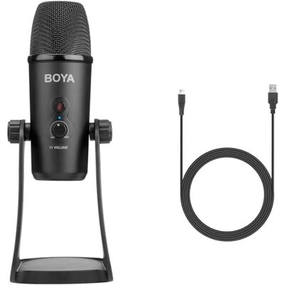 BOYA Micrófono USB Condensador Micrófono de computadora con 4 Patrones Polares para Windows Mac Laptop PC Computadora Grabación de Video Estudio Podcast BOYA Micrófono USB Condensador Micrófono de computadora con 4 Patrones Polares para Windows Mac Laptop PC Computadora Grabación de Video Estudio Podcast
