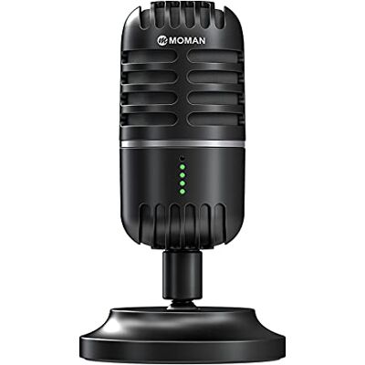Moman Micrófono PC, Streaming micrófono para PC, PS4, PS5, micrófonos condensadores USB C para Juegos, Podcast, grabación, Streaming, con Silencio/Ganancia, Adaptador para teléfono, Compatible con Mac, Moman Micrófono PC, Streaming micrófono para PC, PS4, PS5, micrófonos condensadores USB C para Juegos, Podcast, grabación, Streaming, con Silencio/Ganancia, Adaptador para teléfono, Compatible con Mac,