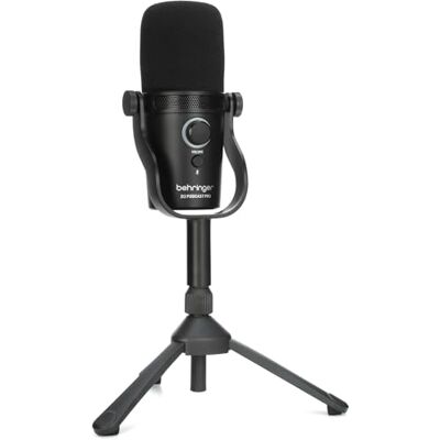Behringer D2 Podcast Pro Micrófono USB dinámico de diafragma grande, Negro - Behringer D2 Podcast Pro Micrófono USB dinámico de diafragma grande, Negro -
