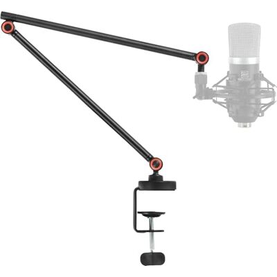 Pronomic BK Brazo Soporte Para Micrófono, Acabado robusto Pronomic BK Brazo Soporte Para Micrófono, Acabado robusto