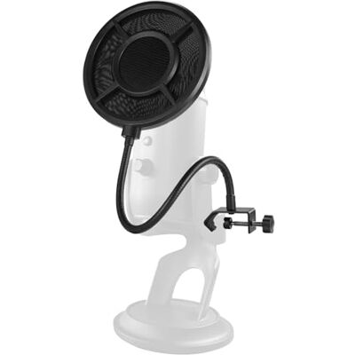 NEEWER Pop Filter para micrófono de metal, pantalla antiviento de espuma aislante para micrófono de seis capas con brazo flexible para podcast, transmisión en vivo, doblaje, canción, música, estudio NEEWER Pop Filter para micrófono de metal, pantalla antiviento de espuma aislante para micrófono de seis capas con brazo flexible para podcast, transmisión en vivo, doblaje, canción, música, estudio
