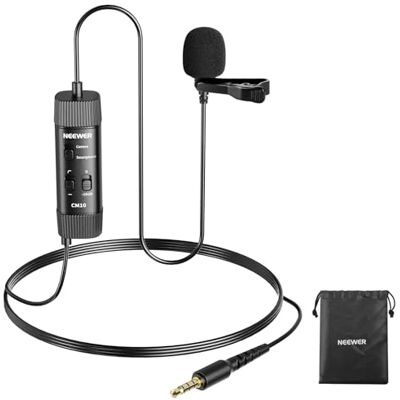 NEEWER 3.5mm TRRS Micrófono Solapa Lavalier Enchufar & Usar Mini Clip en Mic Condensador Omnidireccional para Cámara Teléfono PC,Corte Baja Frecuencia,Gain Control,Monitoreo Conector Auriculares,CM10 NEEWER 3.5mm TRRS Micrófono Solapa Lavalier Enchufar & Usar Mini Clip en Mic Condensador Omnidireccional para Cámara Teléfono PC,Corte Baja Frecuencia,Gain Control,Monitoreo Conector Auriculares,CM10