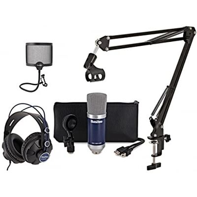 SubZero Kit de micrófono USB para pódcast con Auriculares y Soporte SubZero Kit de micrófono USB para pódcast con Auriculares y Soporte