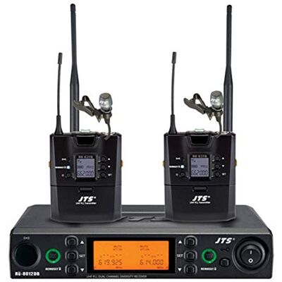 JTS UHF PLL Dual Channel Diversity Lapel Wireless Microphone System con REMOSET y BNC antena CH38 JTS UHF PLL Dual Channel Diversity Lapel Wireless Microphone System con REMOSET y BNC antena CH38