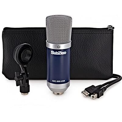 SubZero Micrófono de Condensador de Estudio USB SZC-300-USB Plug & Play SubZero Micrófono de Condensador de Estudio USB SZC-300-USB Plug & Play