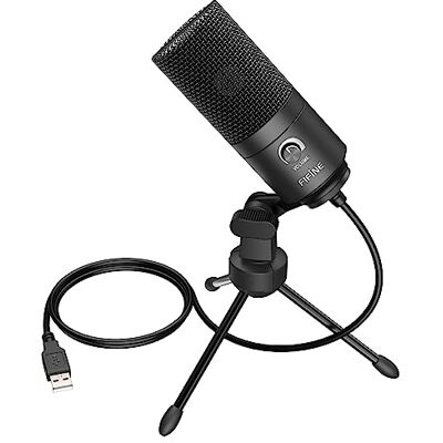 FIFINE Micrófono USB, PC Micrófono de Metal de Condensador para Grabación en Ordenadores, Estudio de Grabación de Cardioide, Voice Overs, Transmisión en Streaming y Videos Trabajando en Línea FIFINE Micrófono USB, PC Micrófono de Metal de Condensador para Grabación en Ordenadores, Estudio de Grabación de Cardioide, Voice Overs, Transmisión en Streaming y Videos Trabajando en Línea