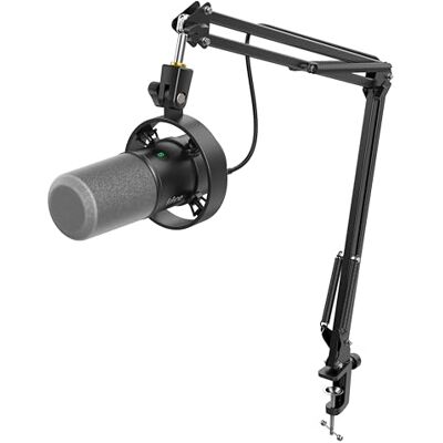 FIFINE Micrófono Podcast K688 con Brazo, Micrófono Dinámico USB/XLR, Botón de Silencio, Jack 3.5mm, Compatible con PC/Mezclador XLR FIFINE Micrófono Podcast K688 con Brazo, Micrófono Dinámico USB/XLR, Botón de Silencio, Jack 3.5mm, Compatible con PC/Mezclador XLR