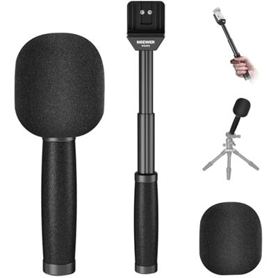 NEEWER 13"/33cm Micrófono Lavalier Telescópico Mango con Entrevista Anti-Off Espuma Zapatos Fríos Parabrisas Mango Mic Compatible con Go II dji Mic CM22/CM28/CM28PRO/CM31 Rode Wireless, MS005 NEEWER 13"/33cm Micrófono Lavalier Telescópico Mango con Entrevista Anti-Off Espuma Zapatos Fríos Parabrisas Mango Mic Compatible con Go II dji Mic CM22/CM28/CM28PRO/CM31 Rode Wireless, MS005