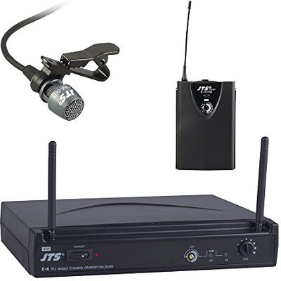 JTS E-6 UHF inalámbrico Beltpack solapa clip de corbata micrófono iglesia conferencia PA JTS E-6 UHF inalámbrico Beltpack solapa clip de corbata micrófono iglesia conferencia PA
