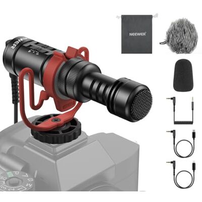 NEEWER Conectar & Usar Micrófono Vlog para Cámara DSLR, Compatible con iPhone Mac Android Teléfono Tableta Portátil PC, 20-20 KHz Mini Mic Supercardioide con Dos OTG para Grabación Streaming, VM11 NEEWER Conectar & Usar Micrófono Vlog para Cámara DSLR, Compatible con iPhone Mac Android Teléfono Tableta Portátil PC, 20-20 KHz Mini Mic Supercardioide con Dos OTG para Grabación Streaming, VM11