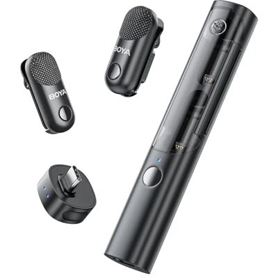 BOYA Magic Micrófono inalámbrico para iPhone 15-16/Android/PC/Cámara Diseño 4 en 1 Micrófono de Solapa 30 Horas de duración 48 kHz/24 bits Micrófono de Escritorio/Mano Reducción de Ruido IA BOYA Magic Micrófono inalámbrico para iPhone 15-16/Android/PC/Cámara Diseño 4 en 1 Micrófono de Solapa 30 Horas de duración 48 kHz/24 bits Micrófono de Escritorio/Mano Reducción de Ruido IA