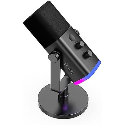 FIFINE XLR USB Microfono Gaming per PC PS4 PS5, Streaming Micrófono de Dinámico per Podcast Studio para Estudio Grabación FIFINE XLR USB Microfono Gaming per PC PS4 PS5, Streaming Micrófono de Dinámico per Podcast Studio para Estudio Grabación