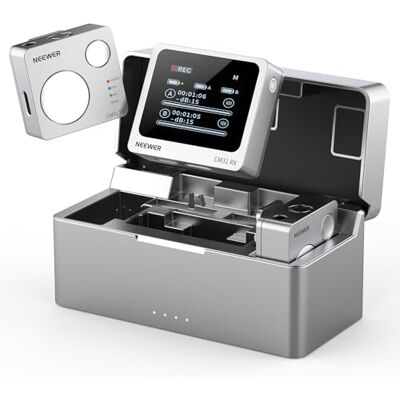 NEEWER CM31 Micrófono Lavalier Inalámbrico con 8GB Almacenamiento Batería 24H Grabación 14H Alcance 820 Pies 48KHz Cancelar Ruido 24Bit para iPhone iPad Android PC Youtube/TikTok Stream Podcast NEEWER CM31 Micrófono Lavalier Inalámbrico con 8GB Almacenamiento Batería 24H Grabación 14H Alcance 820 Pies 48KHz Cancelar Ruido 24Bit para iPhone iPad Android PC Youtube/TikTok Stream Podcast