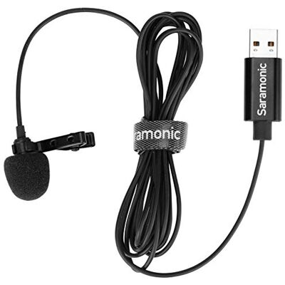 Saramonic Micrphone USB Lavalier para PC y Mac, 2 m, USB-A, Ordenador portátil, micrófono de Solapa, Negro Saramonic Micrphone USB Lavalier para PC y Mac, 2 m, USB-A, Ordenador portátil, micrófono de Solapa, Negro