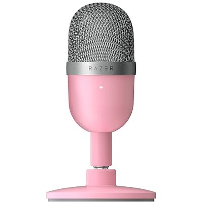 Razer Seiren Mini Micrófono compacto para USB para streaming, (compacto con patrón polar supercardioide, soporte inclinable, amortiguador integrado) Quartz Razer Seiren Mini Micrófono compacto para USB para streaming, (compacto con patrón polar supercardioide, soporte inclinable, amortiguador integrado) Quartz