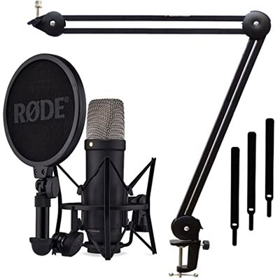 RØDE Rode NT1 5th Generation XLR Micrófono USB de estudio con trípode articulado, color negro RØDE Rode NT1 5th Generation XLR Micrófono USB de estudio con trípode articulado, color negro