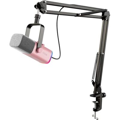 FIFINE XLR Streaming Micrófono Dinámico de Podcast, RGB Gaming Micrófono USB con Soporte Microfono per Ordenador PS4 PS5, para Podcast Estudio Podcasting Grabación Rosa FIFINE XLR Streaming Micrófono Dinámico de Podcast, RGB Gaming Micrófono USB con Soporte Microfono per Ordenador PS4 PS5, para Podcast Estudio Podcasting Grabación Rosa