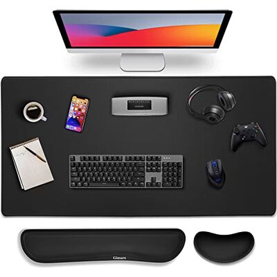 Gimars 3 en 1 Alfombrilla Ratón XXL Reposamuñecas Teclado y Ratón Ergonómico, 800x304mm Alfombrilla Escritorio, Mouse Pad Tapete Rato Espuma con Memoria Reposa Muñecas para Office Home, Negro Gimars 3 en 1 Alfombrilla Ratón XXL Reposamuñecas Teclado y Ratón Ergonómico, 800x304mm Alfombrilla Escritorio, Mouse Pad Tapete Rato Espuma con Memoria Reposa Muñecas para Office Home, Negro