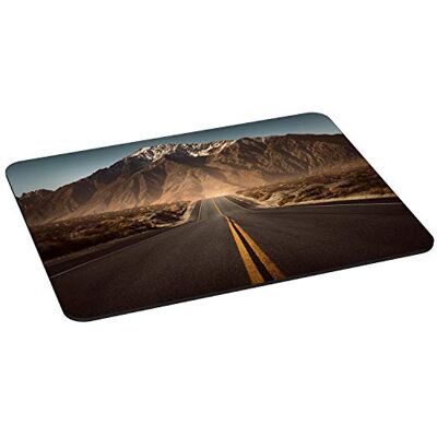 PEDEA Alfombrilla de ratón para Juegos y Oficina, 350 x 260 mm, Bordes cosidos y Parte Inferior Antideslizante, diseño de Carretera PEDEA Alfombrilla de ratón para Juegos y Oficina, 350 x 260 mm, Bordes cosidos y Parte Inferior Antideslizante, diseño de Carretera