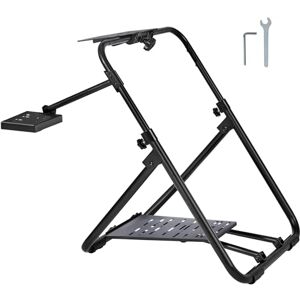 VEVOR Soporte Plegable para Volante de Carreras Base Universal Ajustable en Altura Compatible con Volante para Pedal de Carreras Logitech y Thrustmaster Marco de Acero Q235A Ángulo del Pedal de 0°/40° VEVOR Soporte Plegable para Volante de Carreras Base Universal Ajustable en Altura Compatible con Volante para Pedal de Carreras Logitech y Thrustmaster Marco de Acero Q235A Ángulo del Pedal de 0°/40°