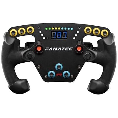 Fanatec Sim Racing ClubSport F1 Esports V2 Volante – Producto con Licencia Oficial de Fórmula 1™, Empuñaduras de Alcantara, Pantalla LED, levas Magnéticas, Motores de Vibración Integrados – PC Fanatec Sim Racing ClubSport F1 Esports V2 Volante – Producto con Licencia Oficial de Fórmula 1™, Empuñaduras de Alcantara, Pantalla LED, levas Magnéticas, Motores de Vibración Integrados – PC