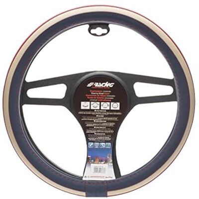 Simoni Racing Funda Volante British 37-39cm Beige/Azul/Rojo Simoni Racing Funda Volante British 37-39cm Beige/Azul/Rojo