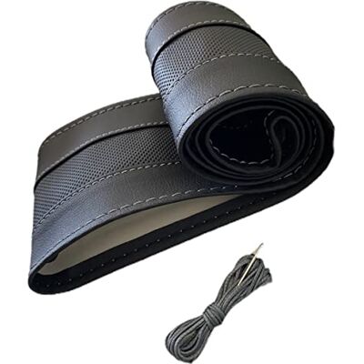 akhan-tuning Funda para Volante de 37-39 cm para Cordones, Color Negro con Piel Perforada akhan-tuning Funda para Volante de 37-39 cm para Cordones, Color Negro con Piel Perforada
