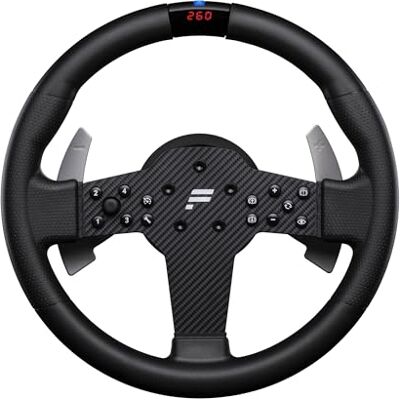 Fanatec Sim Racing CSL Volante P1 V2 (QR2 LITE) – Borde de goma, RevStripe, Pantalla LED, Levas de Cambio Metálicas, QR2 Lite para el Lado del Volante Preinstalado – PC Fanatec Sim Racing CSL Volante P1 V2 (QR2 LITE) – Borde de goma, RevStripe, Pantalla LED, Levas de Cambio Metálicas, QR2 Lite para el Lado del Volante Preinstalado – PC