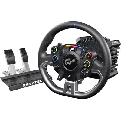 Fanatec CSL Elite Volante de Carreras, Base y Pedales Licencia Oficial Gran Turismo DD Pro Playstation – Volante Polyphony Digital, FluxBarrier Direct Drive, Juego de dos Pedales para PC, PS5, PS4 Fanatec CSL Elite Volante de Carreras, Base y Pedales Licencia Oficial Gran Turismo DD Pro Playstation – Volante Polyphony Digital, FluxBarrier Direct Drive, Juego de dos Pedales para PC, PS5, PS4