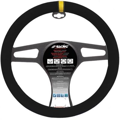 Simoni Racing Funda Volante Carrera Look 37-39cm Negro/Amarillo Simoni Racing Funda Volante Carrera Look 37-39cm Negro/Amarillo