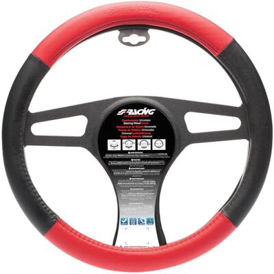 Simoni Racing Funda Volante Trophy 1-37-39cm Cuero Ecológico Negro/Rojo Simoni Racing Funda Volante Trophy 1-37-39cm Cuero Ecológico Negro/Rojo
