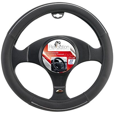 Bottari Italy Bottari Volante funda F104, diámetro 3739 cm, color negro con cromo Bottari Italy Bottari Volante funda F104, diámetro 3739 cm, color negro con cromo