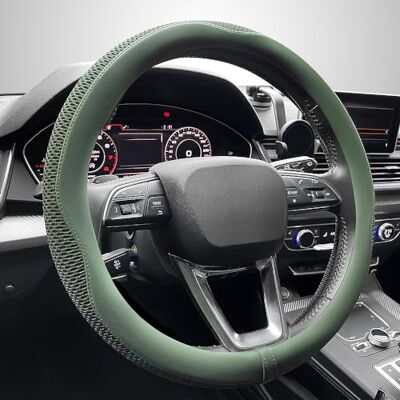 LKWLIKEI Funda Universal para Volante de Coche, 38,5 cm, Tela de Microfibra de Piel Transpirable, Antideslizante, cómoda, cálida en Invierno y Fresca en Verano, Color Verde LKWLIKEI Funda Universal para Volante de Coche, 38,5 cm, Tela de Microfibra de Piel Transpirable, Antideslizante, cómoda, cálida en Invierno y Fresca en Verano, Color Verde