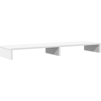 vidaXL Soporte de pantalla madera ingeniería blanco 100x27x10 cm vidaXL Soporte de pantalla madera ingeniería blanco 100x27x10 cm