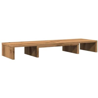vidaXL Soporte elevador pantalla ajustable roble artisan 80x24x10,5cm vidaXL Soporte elevador pantalla ajustable roble artisan 80x24x10,5cm