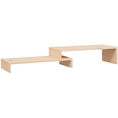 vidaXL Soporte para Monitor Madera Maciza de Pino (52-101) x22x14 cm, Soporte de Ordenador, Soporte de Monitor de Ordenador, Elevador de Monitor vidaXL Soporte para Monitor Madera Maciza de Pino (52-101) x22x14 cm, Soporte de Ordenador, Soporte de Monitor de Ordenador, Elevador de Monitor