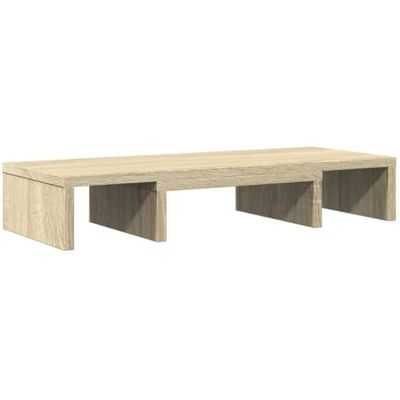 vidaXL Soporte de pantalla ajustable madera roble Sonoma 60x24x10,5 cm vidaXL Soporte de pantalla ajustable madera roble Sonoma 60x24x10,5 cm