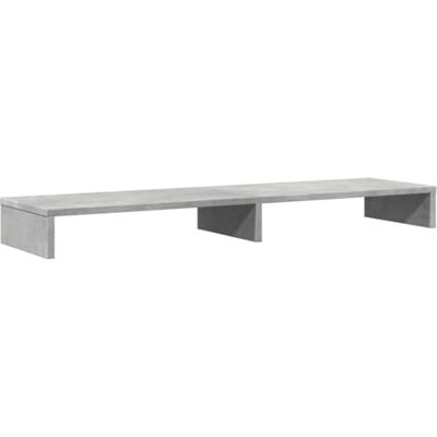 vidaXL Soporte de Pantalla Madera ingeniería Gris hormigón 100x27x10cm vidaXL Soporte de Pantalla Madera ingeniería Gris hormigón 100x27x10cm