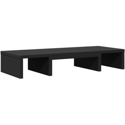 vidaXL Soporte de pantalla ajustable madera negro 60x24x10,5 cm vidaXL Soporte de pantalla ajustable madera negro 60x24x10,5 cm