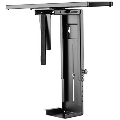 RICOO Soporte Torre PC Giratorio 360 Grados Montaje bajo Mesa Altura Ajustable TRH-05 Flexible Chasis PC Fijación Vertical al Escritorio Negro RICOO Soporte Torre PC Giratorio 360 Grados Montaje bajo Mesa Altura Ajustable TRH-05 Flexible Chasis PC Fijación Vertical al Escritorio Negro