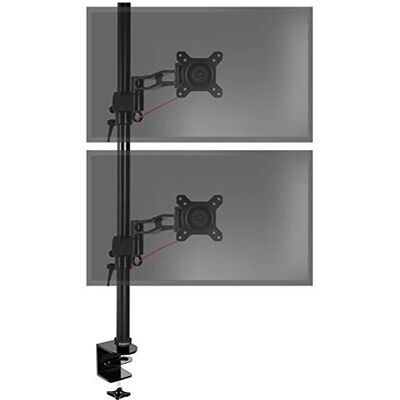 Duronic DM35V2X2, Brazo para 2 Monitores de Ordenador con Extensión Soporte Vertical de Doble Pantalla para PC Articulada Ergonómica de Escritorio, VESA 75 100, Altura Ajustable Duronic DM35V2X2, Brazo para 2 Monitores de Ordenador con Extensión Soporte Vertical de Doble Pantalla para PC Articulada Ergonómica de Escritorio, VESA 75 100, Altura Ajustable