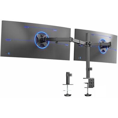 VIVO Soporte de Escritorio para Monitor Doble ultraancho, Soporte de Acero Totalmente Ajustable, soporta 2 Pantallas de computadora de hasta 38 Pulgadas y máximo 10 kg Cada una, Negro, STAND-V038 VIVO Soporte de Escritorio para Monitor Doble ultraancho, Soporte de Acero Totalmente Ajustable, soporta 2 Pantallas de computadora de hasta 38 Pulgadas y máximo 10 kg Cada una, Negro, STAND-V038