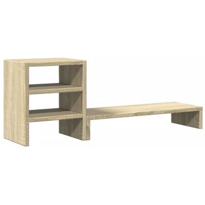 vidaXL Soporte monitor con organizador escritorio madera roble Sonoma vidaXL Soporte monitor con organizador escritorio madera roble Sonoma