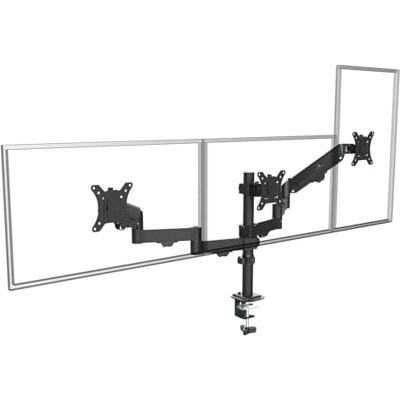 Maclean MC-137 Soporte para 3 monitores de 17 a 27 Pulgadas con muelles de Gas, Altura Regulable, Giratorio, inclinable, Robusta Estructura de Acero, VESA 75 x 75, 100 x 100, gestión de Cables Maclean MC-137 Soporte para 3 monitores de 17 a 27 Pulgadas con muelles de Gas, Altura Regulable, Giratorio, inclinable, Robusta Estructura de Acero, VESA 75 x 75, 100 x 100, gestión de Cables