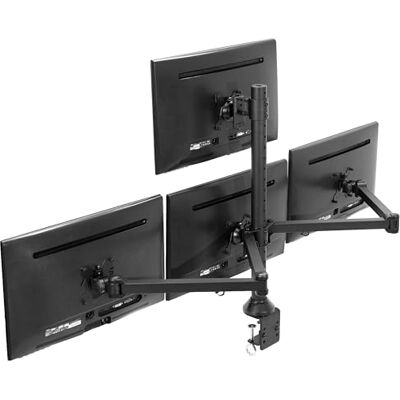 VIVO Steel Quad LED/LCD Monitor de ordenador de alta resistencia soporte de escritorio 3 + 1 soporte totalmente ajustable. Soporta cuatro (4) pantallas de hasta 32" (STAND-V104A) VIVO Steel Quad LED/LCD Monitor de ordenador de alta resistencia soporte de escritorio 3 + 1 soporte totalmente ajustable. Soporta cuatro (4) pantallas de hasta 32" (STAND-V104A)