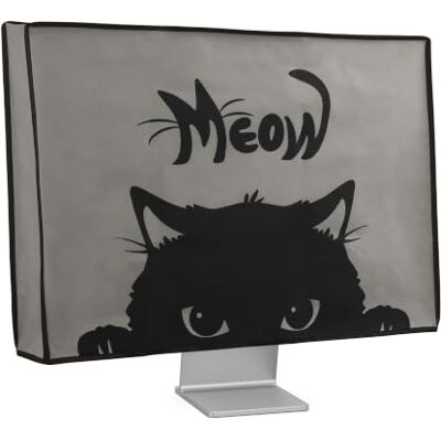 kwmobile Funda compatible con monitor Monitor de 27-28" Cubierta protectora textil para pantalla Gato Meow kwmobile Funda compatible con monitor Monitor de 27-28" Cubierta protectora textil para pantalla Gato Meow