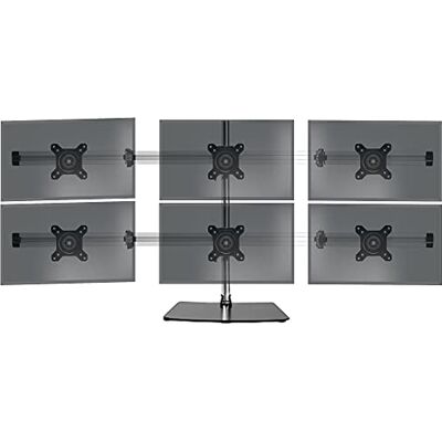 Duronic DM756 Soporte para 4 Monitores de 15" a 24", Máximo 8kg Soporte de Escritorio Resistente e Independiente, Altura Ajustable, Carga de 8 kg, para Seis Pantallas LCD o LED Duronic DM756 Soporte para 4 Monitores de 15" a 24", Máximo 8kg Soporte de Escritorio Resistente e Independiente, Altura Ajustable, Carga de 8 kg, para Seis Pantallas LCD o LED