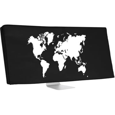 kwmobile Funda compatible con monitor Monitor de 34-35" Cubierta protectora textil para pantalla mapa del mundo kwmobile Funda compatible con monitor Monitor de 34-35" Cubierta protectora textil para pantalla mapa del mundo